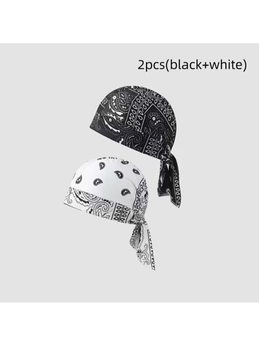 Unisex Paisley Pattern Pirate Hats with Back Tie Band Turban Cap Elastic Fabric